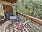 Barbecue porch with access from living room and Queen Suite Bedroom